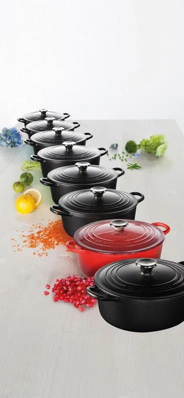Le Creuset Gietijzeren ronde braadpan Mat Zwart 28cm 6,7l