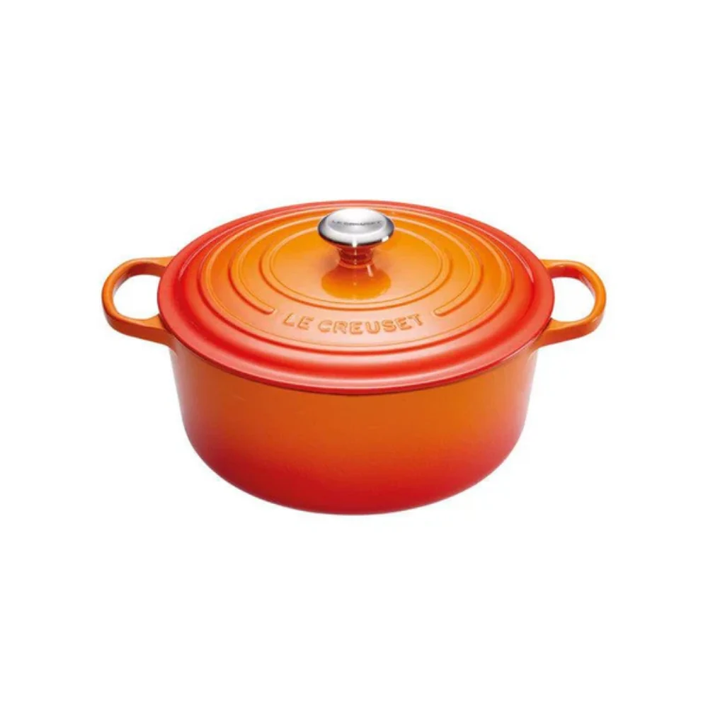 Le Creuset Gietijzeren ronde braadpan Oranjerood 24cm 4,2l
