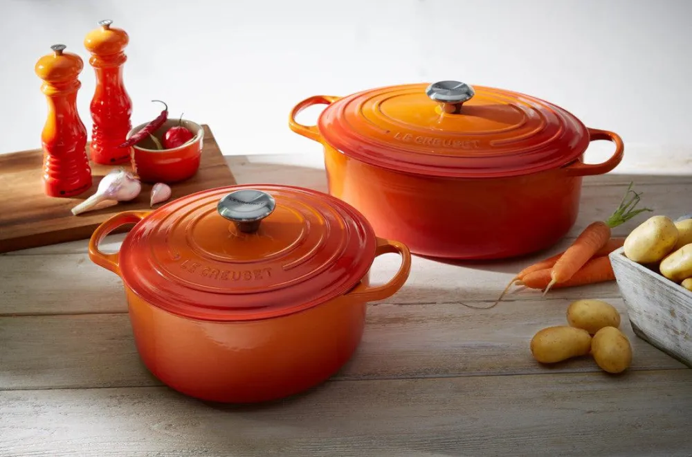 Le Creuset Gietijzeren ronde braadpan Oranjerood 24cm 4,2l
