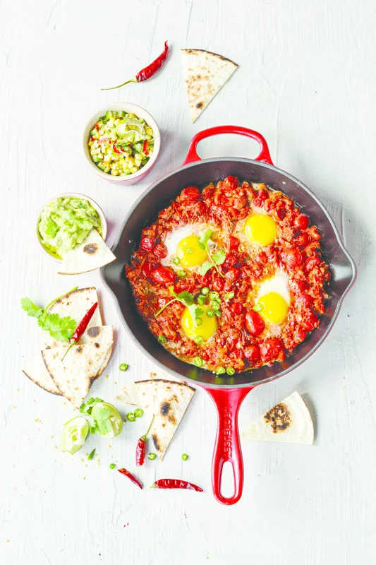 Le Creuset Gietijzeren ronde skillet Kersenrood 23cm