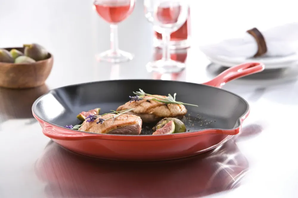 Le Creuset Gietijzeren ronde skillet Kersenrood 23cm