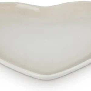 Le Creuset Groot Bord "hart" Wit 23cm Aardewerk