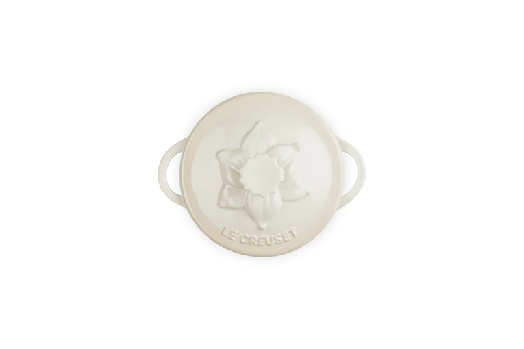 Le Creuset Jardin Mini-Braad-/Stoofpan Rond 10cm 0,25l Meringue Aardewerk