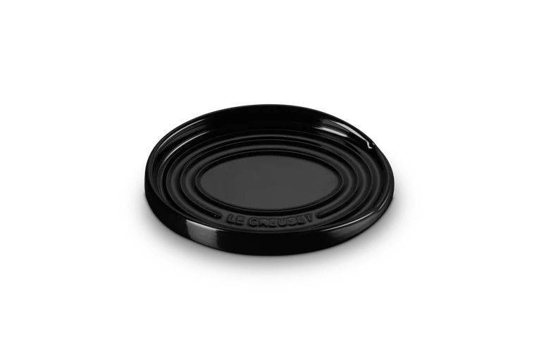 Le Creuset Lepelhouder Ovaal 16cm Ebbenzwart Aardewerk