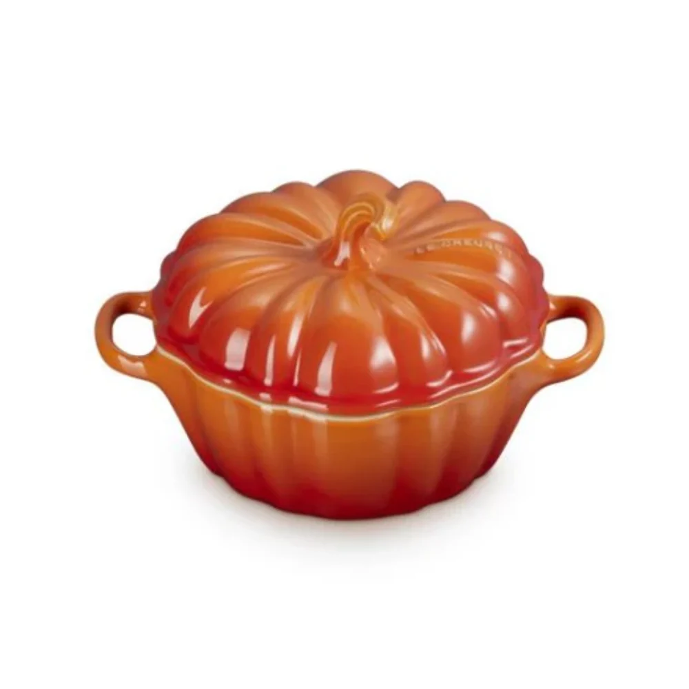 Le Creuset Mini-Braad-/ Stoofpan 'Pompoen' 11cm 0,35l Oranjerood Aardewerk
