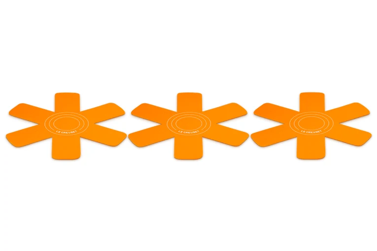 Le Creuset Pannenbeschermers set van 3 Oranjerood