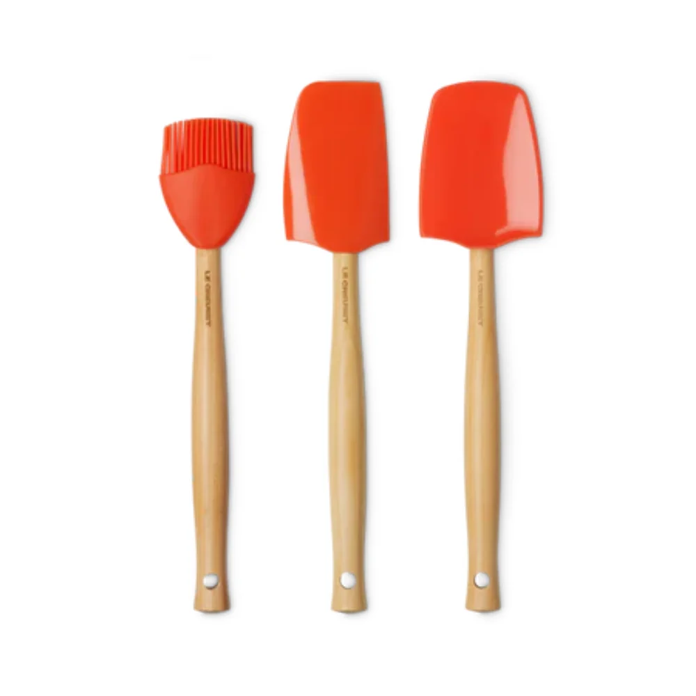 Le Creuset Premium Spatels set van 3 Oranjerood