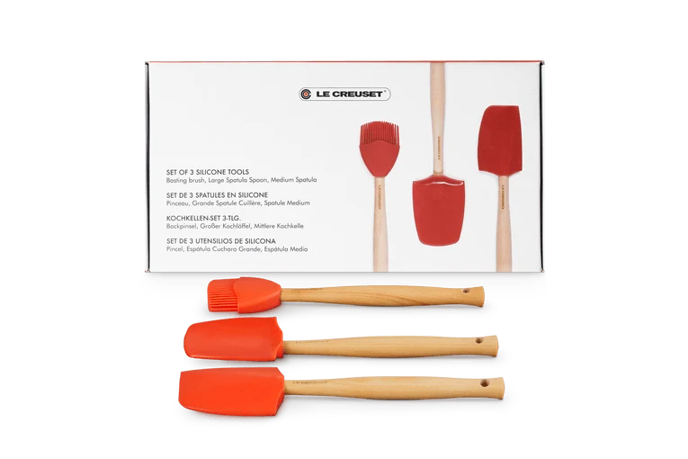 Le Creuset Premium Spatels set van 3 Oranjerood