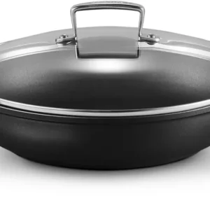 Le Creuset Provençaalse Sauteuse met Glazen Deksel 28cm 3,2l Zwart Keramisch