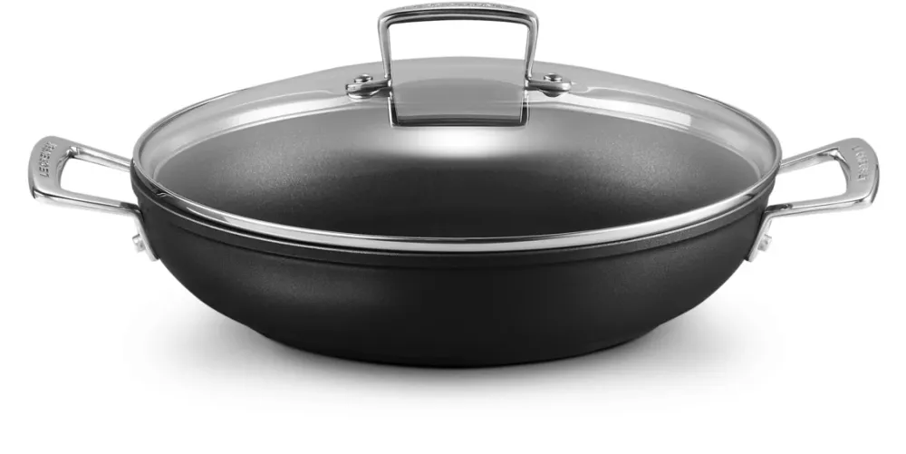 Le Creuset Provençaalse Sauteuse met Glazen Deksel 28cm 3,2l Zwart Keramisch