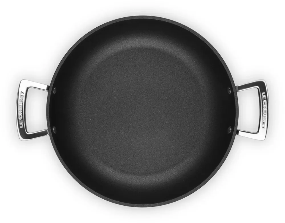 Le Creuset Provençaalse Sauteuse met Glazen Deksel 28cm 3,2l Zwart Keramisch