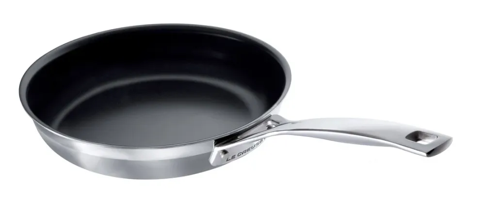 Le Creuset RVS koekenpan anti kleef 24cm 2,1l