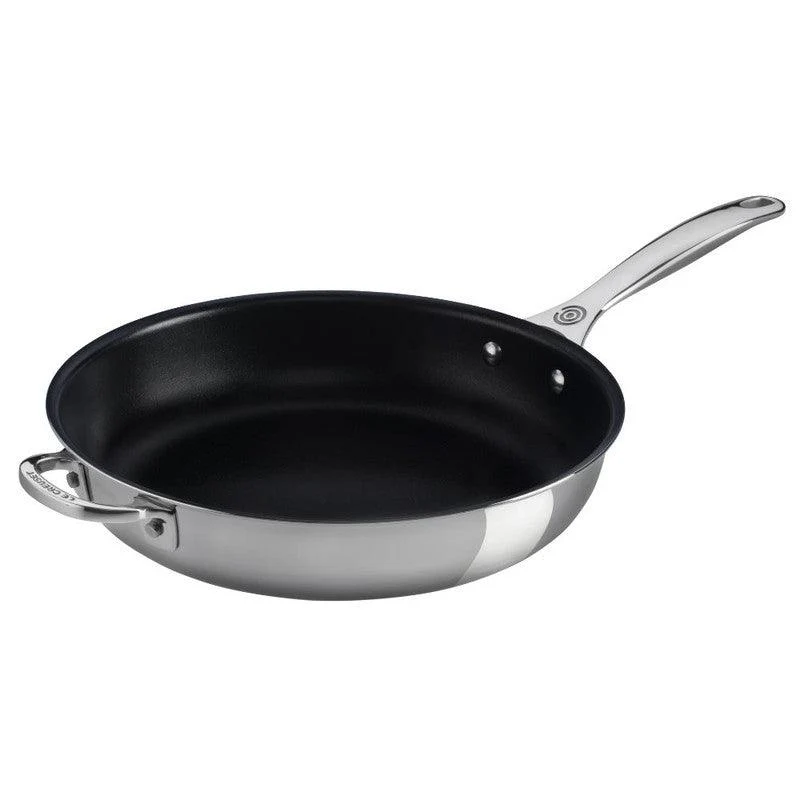 Le Creuset RVS PLUS diepe koekenpan 28cm met anti-aanbaklaag