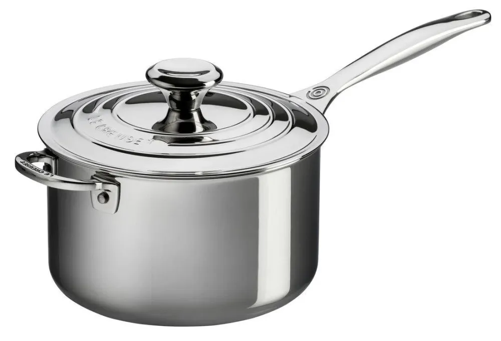 Le Creuset RVS PLUS steelpan met extra handvat 20cm 3,8l