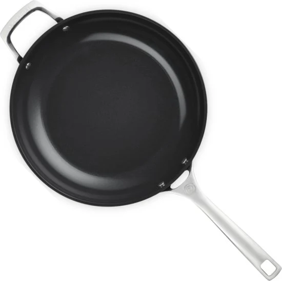 Le Creuset Sauteuse met Hulphandvat 28cm Zwart Keramisch