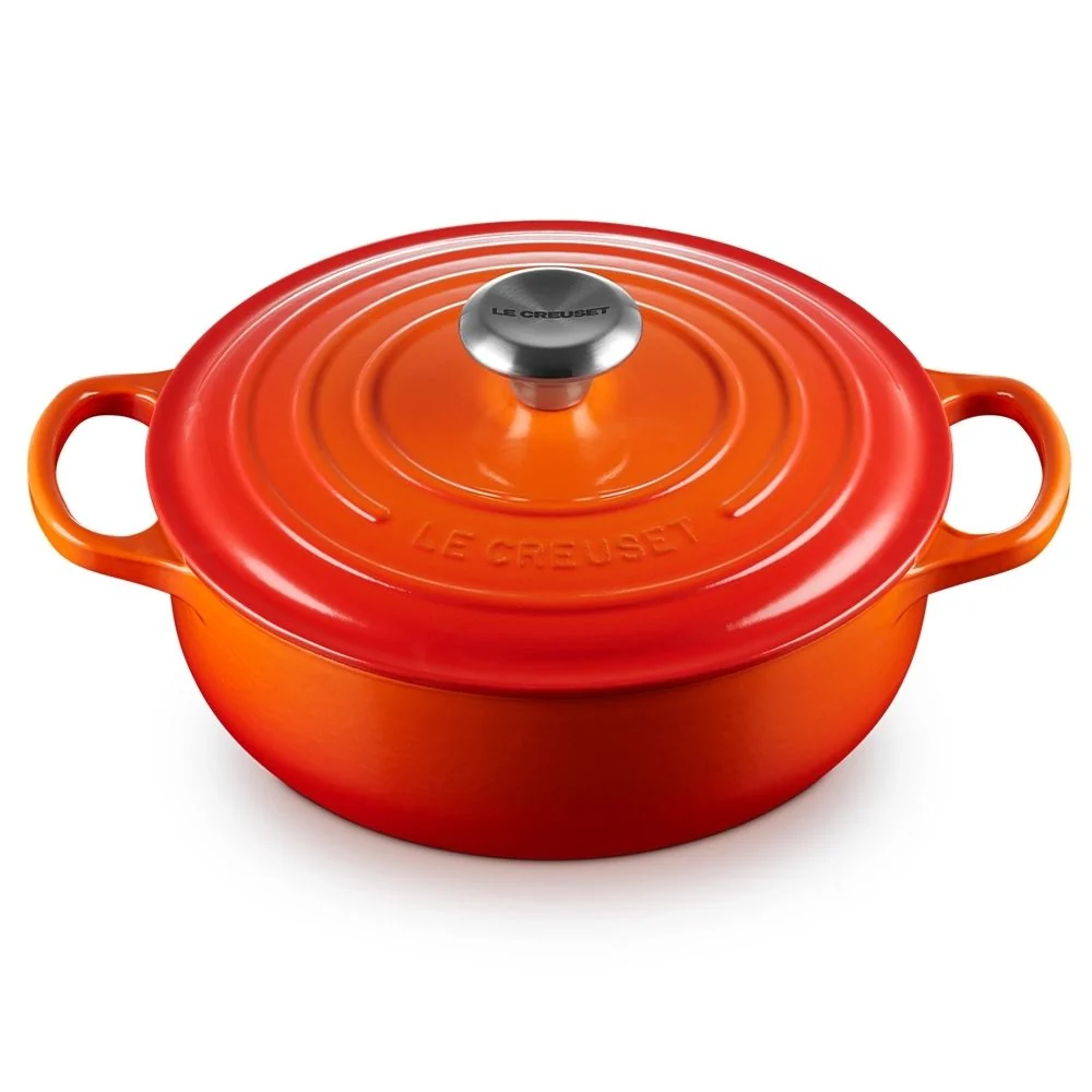Le Creuset Sauteuse Signature rond Oranjerood 24cm 3,4l Gietijzer