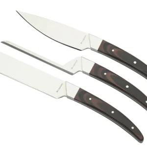 Legnoart kaasmessenset 3pcs CASEUS donker Legno24 essenhout giftbook