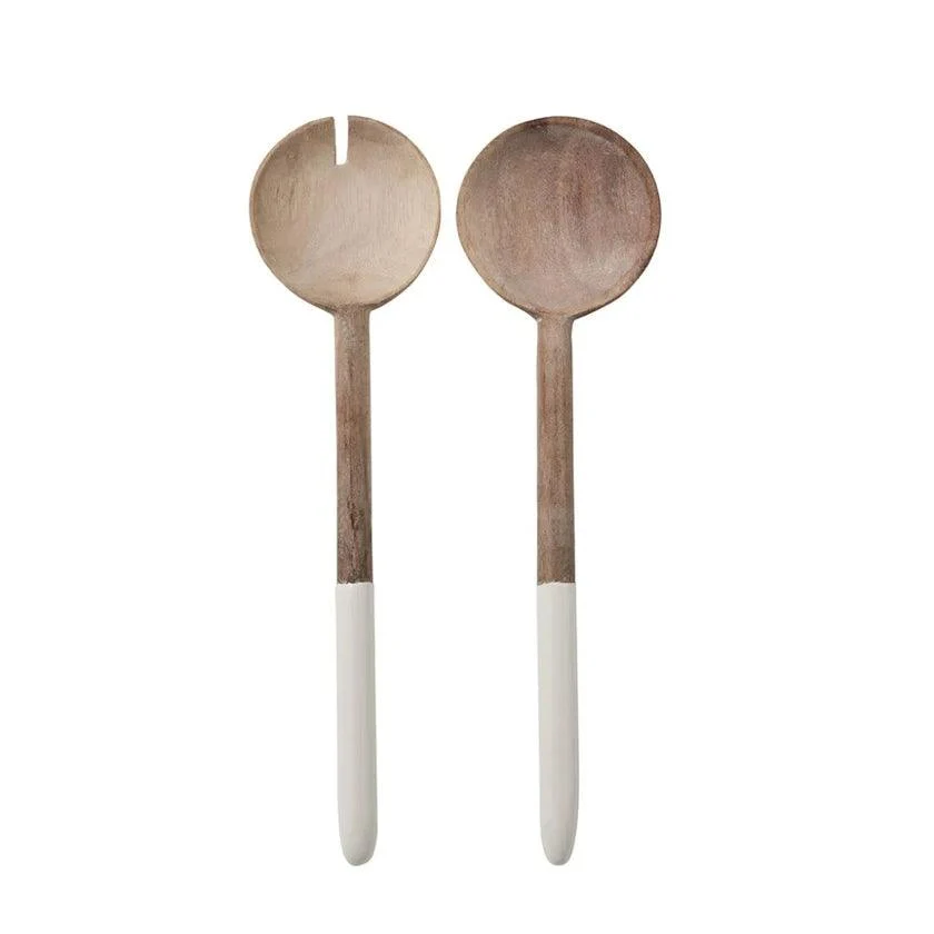 Lene Bjerre Ellia salade set 28x7 cm. Natuur / Wit