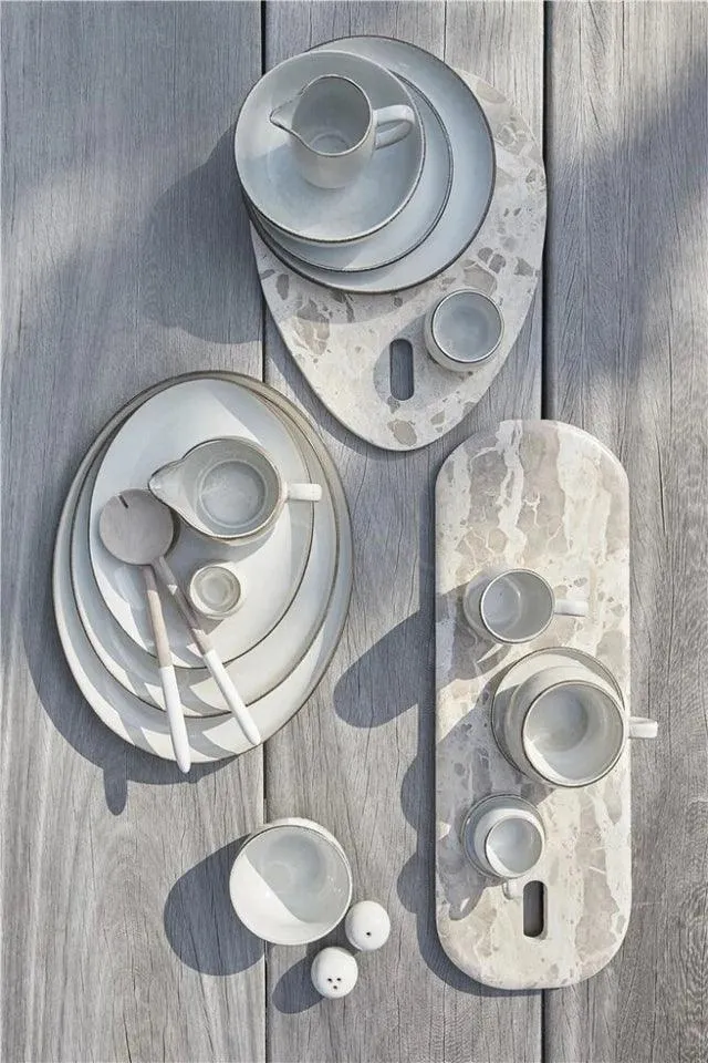 Lene Bjerre Ellia salade set 28x7 cm. Natuur / Wit