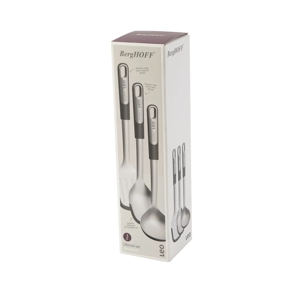 LEO 3-delige keukenhulp set Graphite