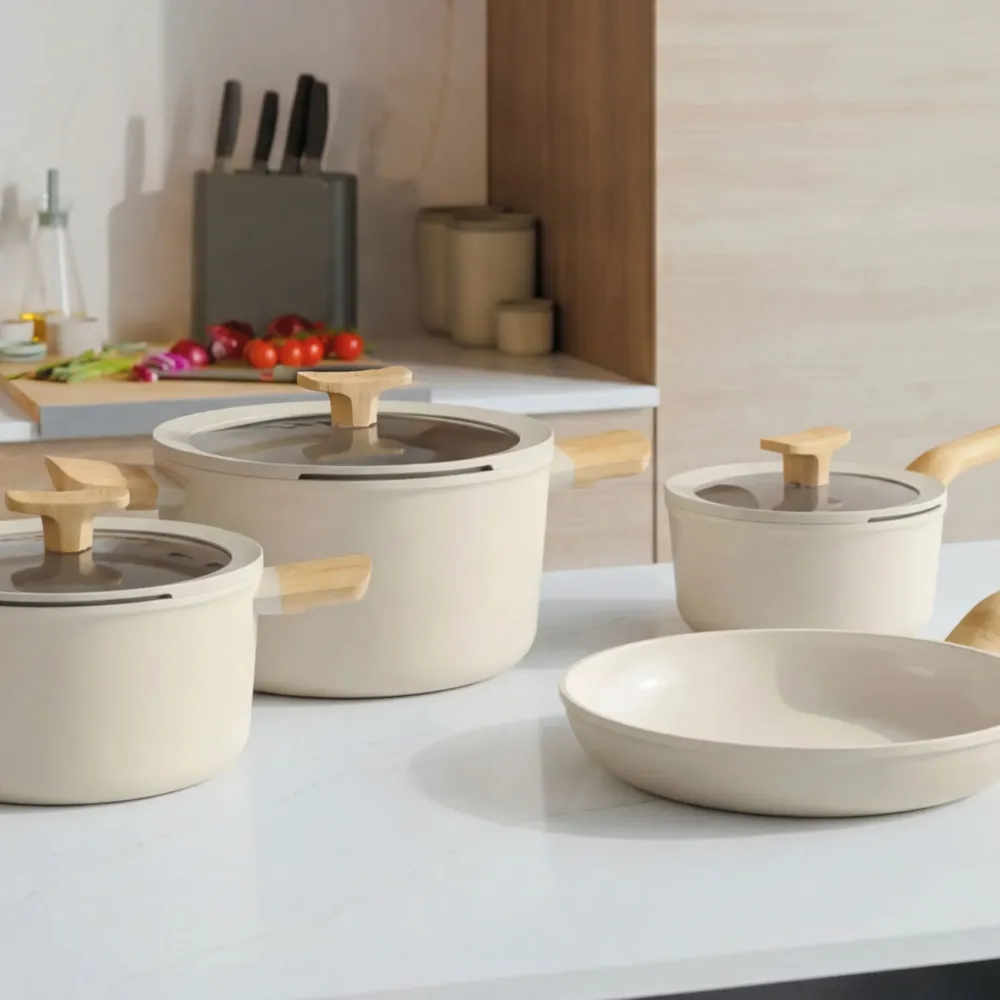 LEO 7-delige kookpottenset Balance Cream