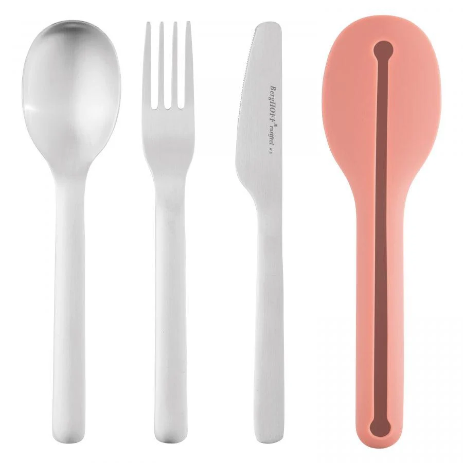 LEO Set reisbestek Roze