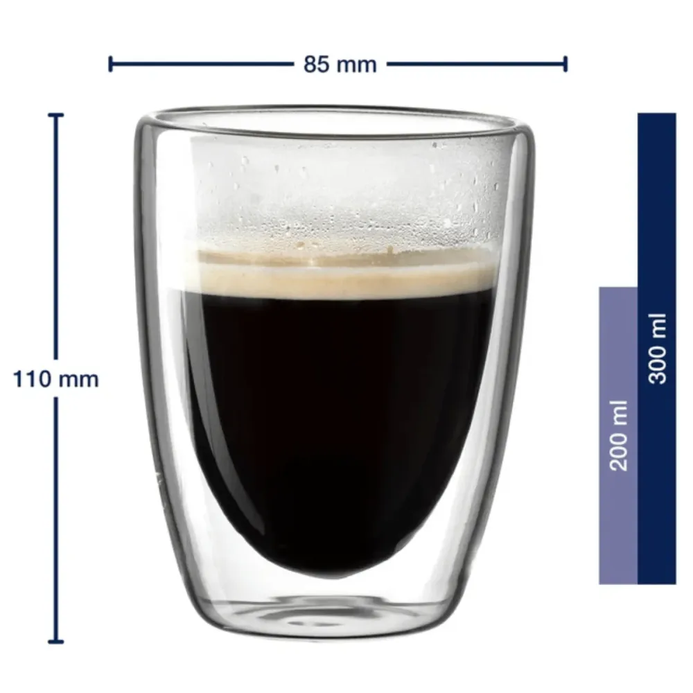 Leonardo Dubbelwandige Koffieglazen Duo 300 ml - 2 Stuks
