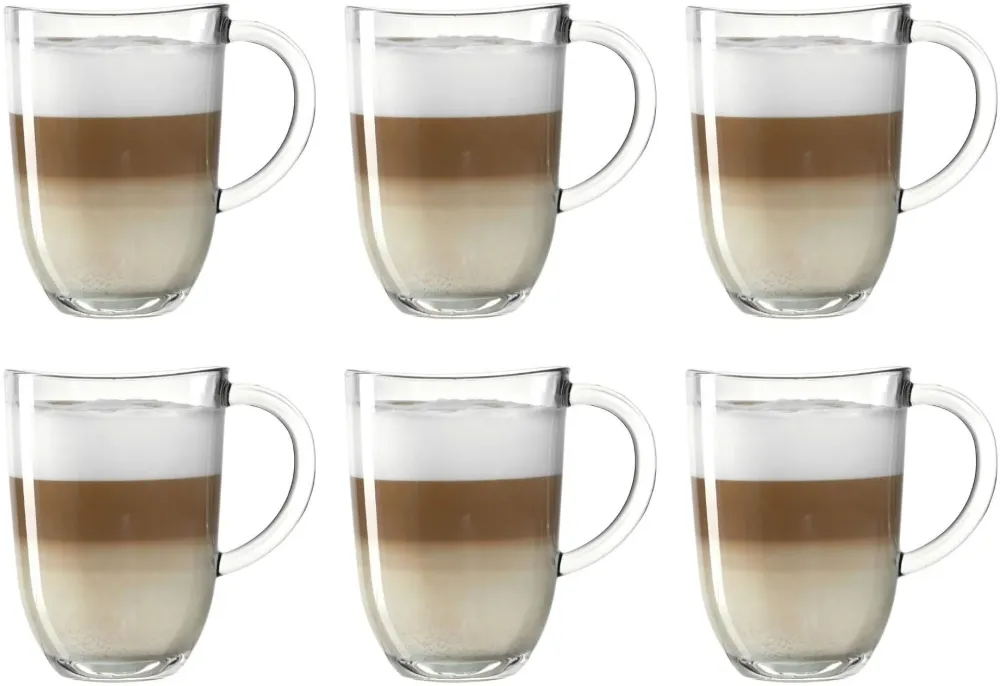 Leonardo Latte Macchiato Glazen - Napoli 380 ml - 6 stuks - Hittebestendig