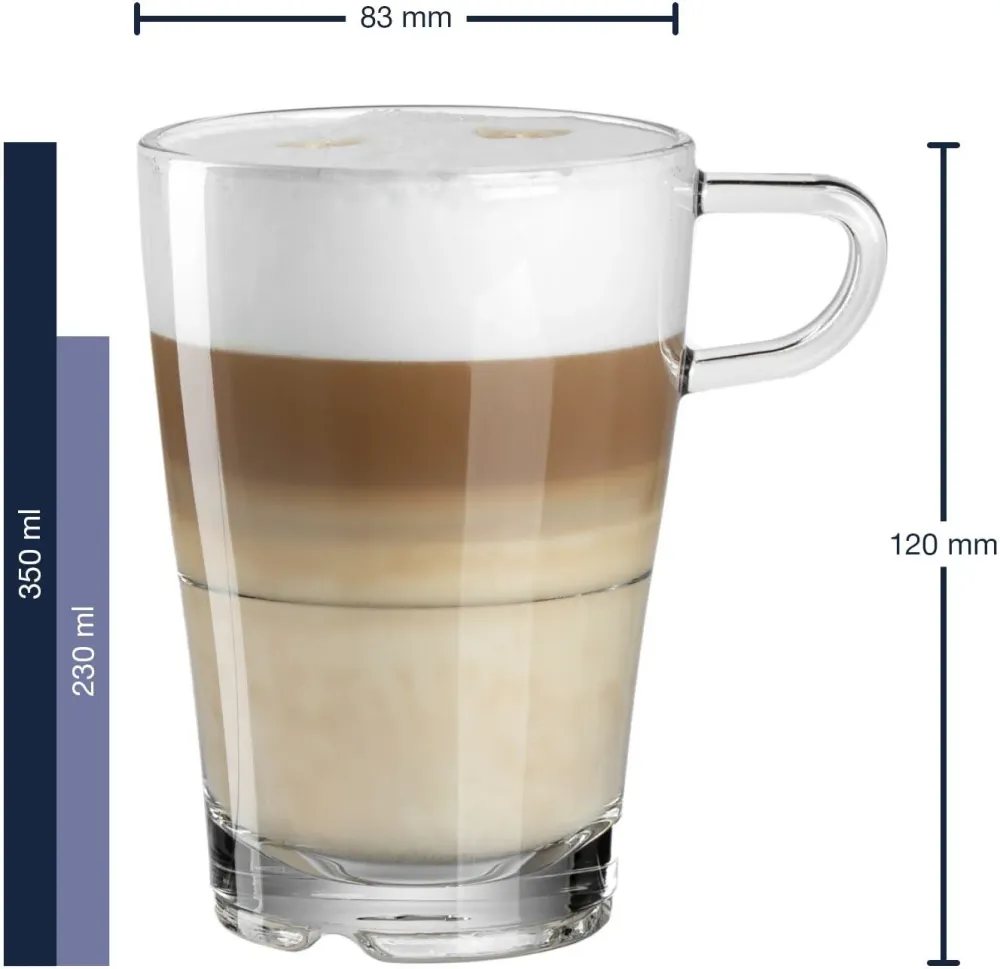 Leonardo Latte Macchiato Glazen Senso - Stapelbaar - 350 ml - 6 stuks