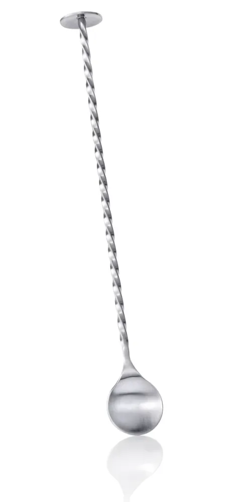 Leopold Vienna Barlepel met stamper, gedraaid Zilverkleurig Mat Roestvrij staal 304