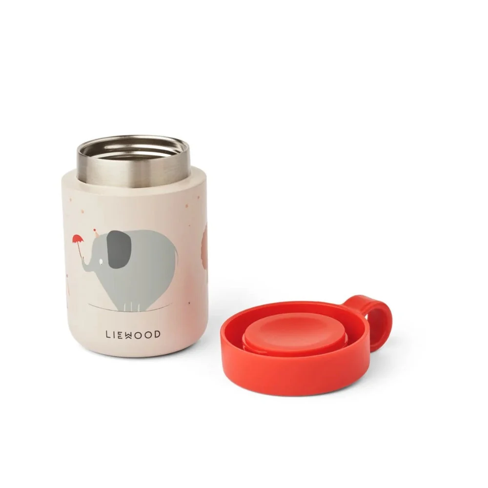 Liewood Kiani Circus Sandy kinder thermosfles voor lunch 250ml