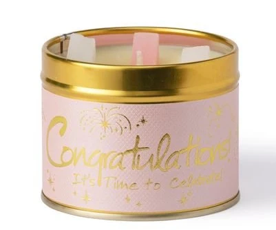 Lily flame geurkaars congratulations