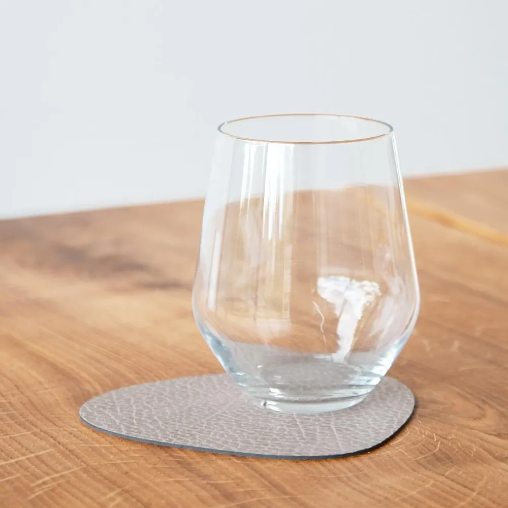 LIND DNA Glass Mat Curve 11x13cm Hippo Warm Grey