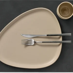 LIND DNA Placemats Nupo - Leer - Black - 45 x 35 cm - 2 Stuks