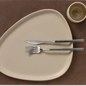 LIND DNA Placemats Nupo - Leer - Dark Brown - 45 x 35 cm - 2 Stuks