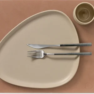 LIND DNA Placemats Nupo - Leer - Old Rose - 45 x 35 cm - 2 Stuks