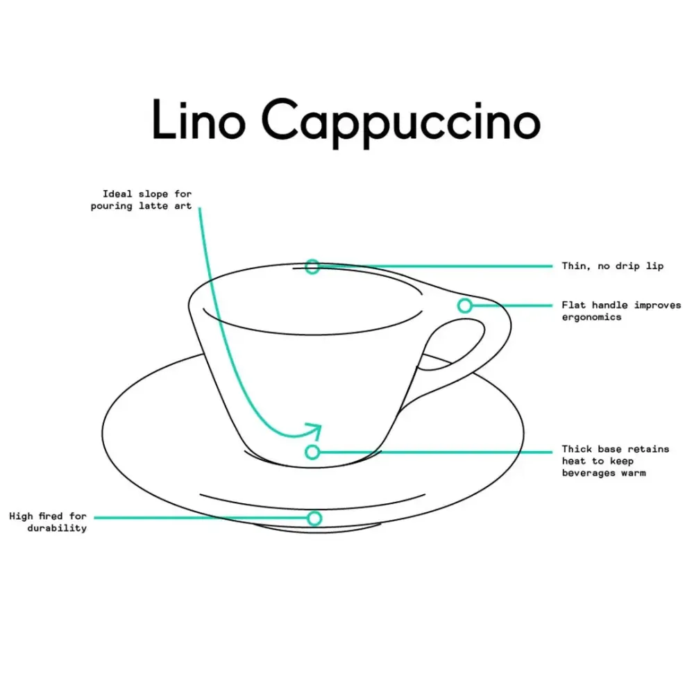 Lino Liten Cappuccino kop 150ml - Wit