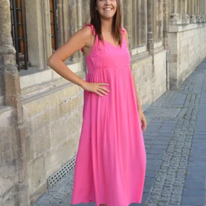 Fuchsia kleed strik Lovie&Co