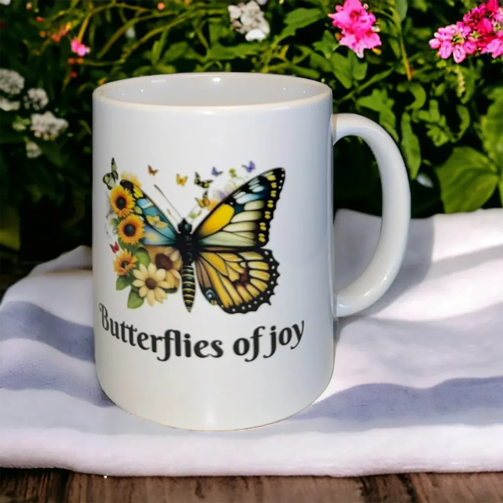 Butterflies joy Beker Macey's Candles & Decorations