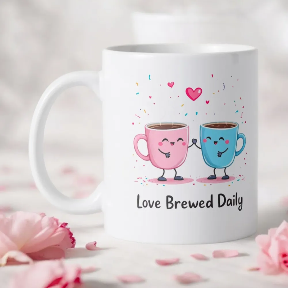 Love brewed daily Mok/Beker 350 ml Macey's Candles & Decorations