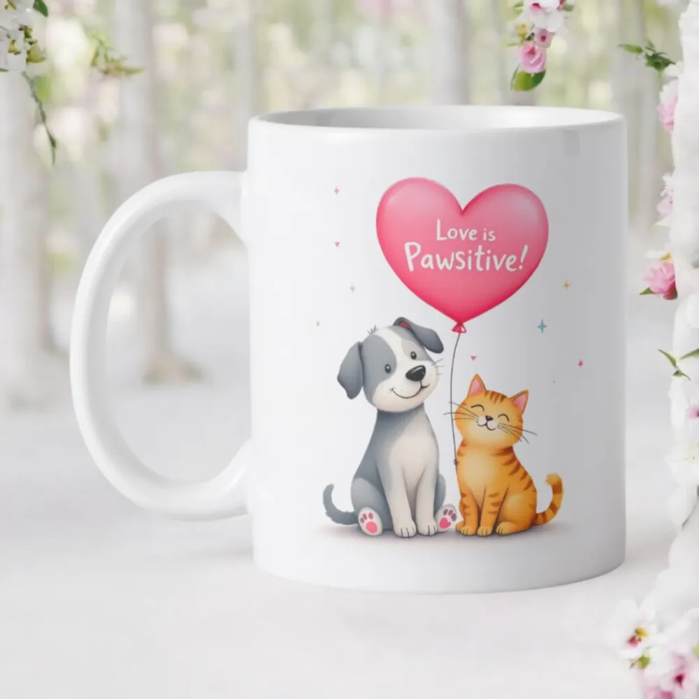 Love Is Pawsitive! Mok/Beker 350ml Macey's Candles & Decorations