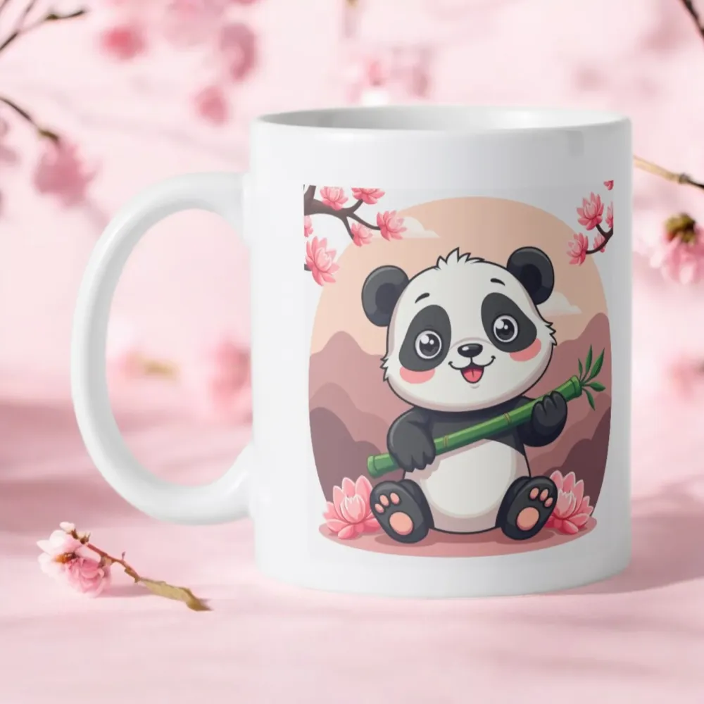 Panda Mok/Beker 350ml Macey's Candles & Decorations
