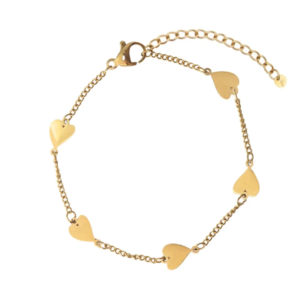 Madam label Armband hearts new goud