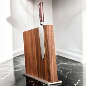 Magnetische design-messenblok van notenhout