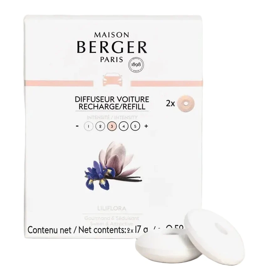 Maison Berger Autoparfum / Autodiffuser Gun Metal - Liliflora - Met Navulling