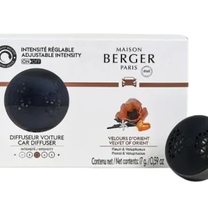 Maison Berger Autoparfum / Autodiffuser ON/OFF Black - Velvet Orient - Met Navulling