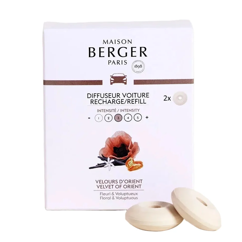 Maison Berger Autoparfum / Autodiffuser ON/OFF Black - Velvet Orient - Met Navulling