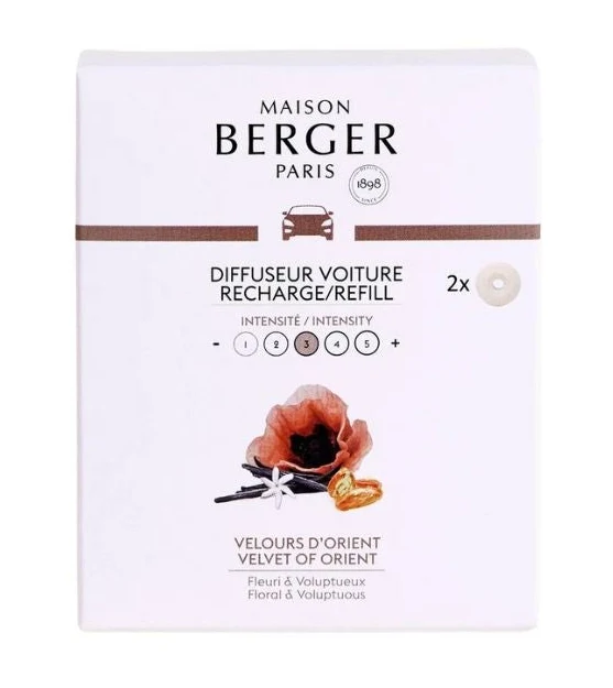 Maison Berger Autoparfum / Autodiffuser ON/OFF Black - Velvet Orient - Met Navulling