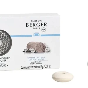 Maison Berger Autoparfum / Autodiffuser Silver - Cotton Caress - Met Navulling