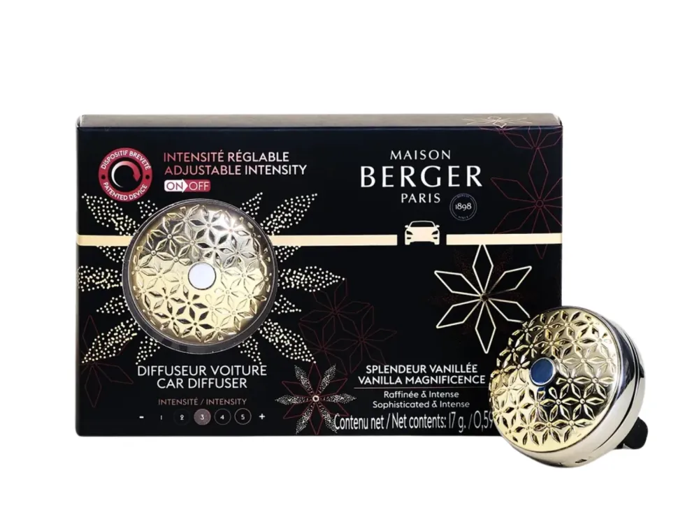 Maison Berger Autoparfum Startersset + 1 navulling Pomelis On/Off - Splendeur Vanillée - Met navulling
